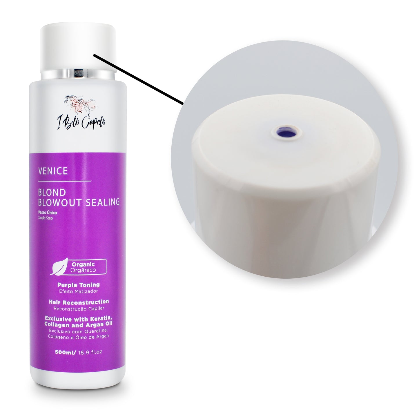 Alisamento de Queratina para Cabelos Loiros - Venice I Belli Capelli 500ml