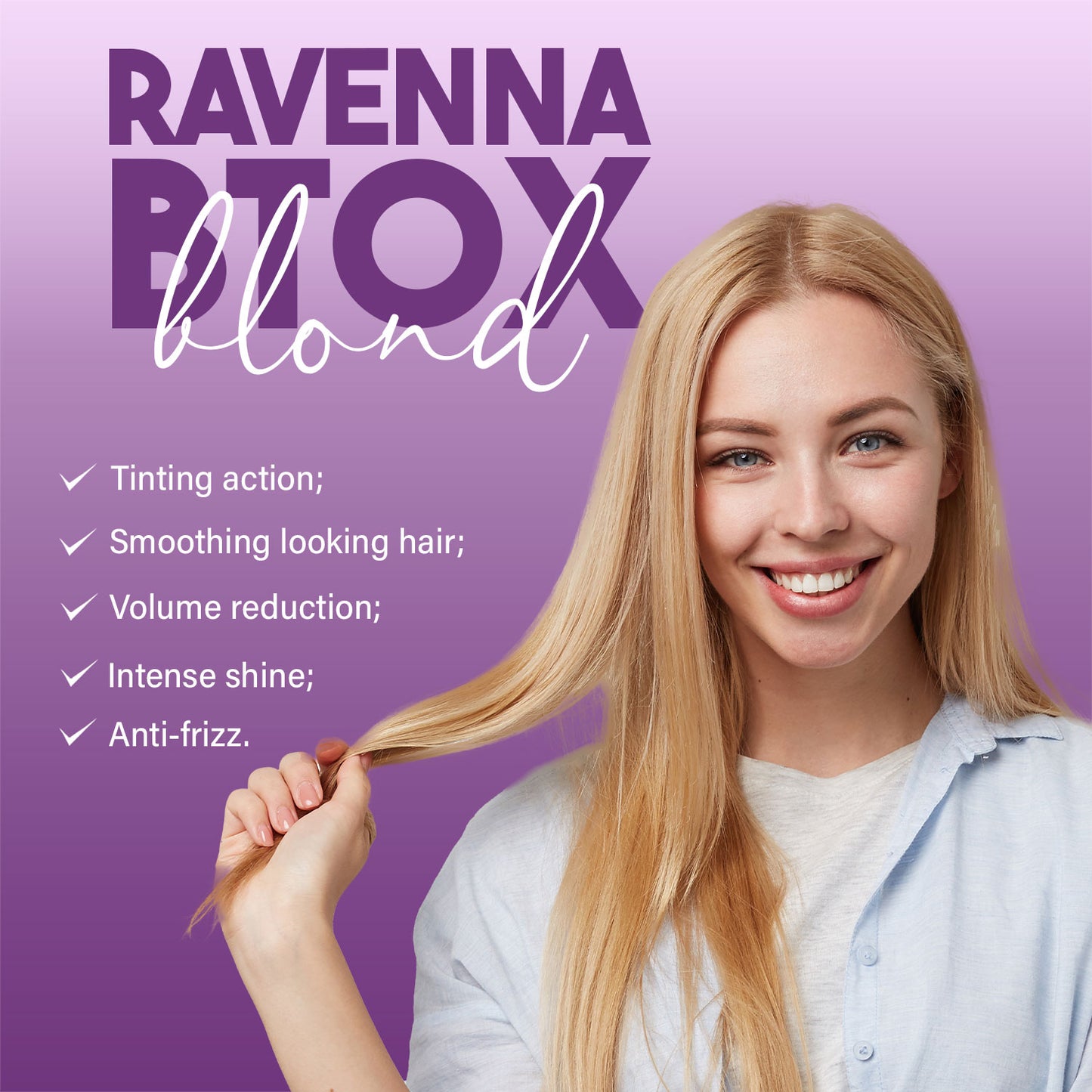 B-tox Capilar Reparadora Anti-Frizz para Cabelos Loiros 1kg I Belli Capelli Ravenna