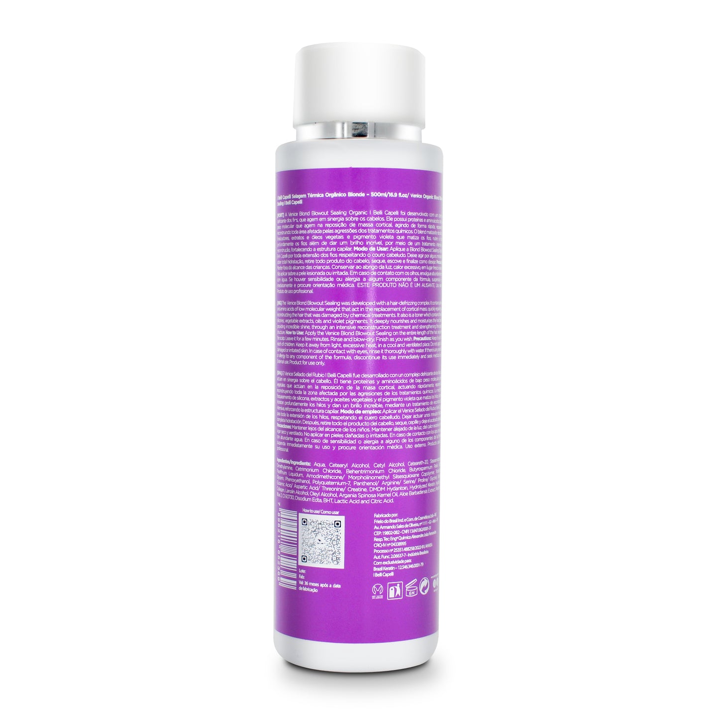 Alisamento de Queratina para Cabelos Loiros - Venice I Belli Capelli 500ml