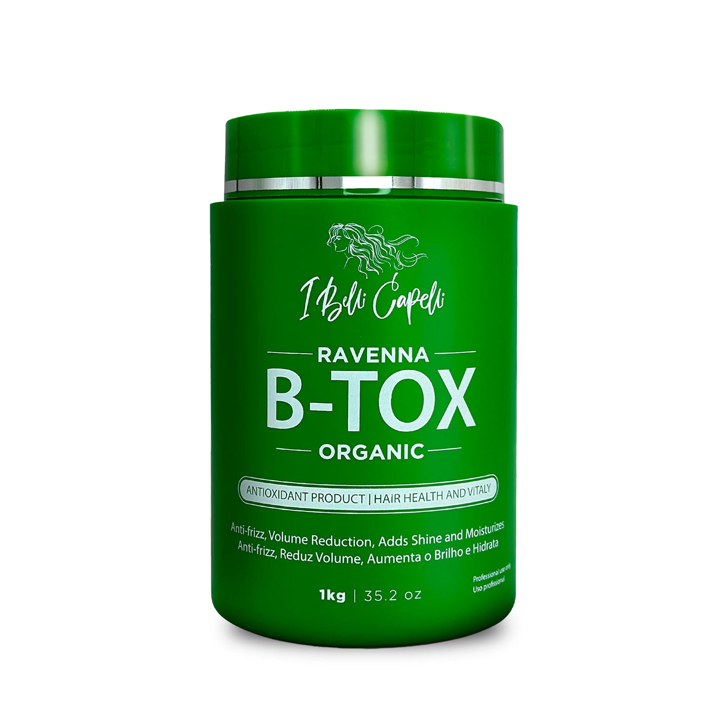 Kit I Belli Capelli Ravenna Máscara B-tox Organic + Óleo Repair – Tratamento Natural Para Todos os Tipos de Cabelos