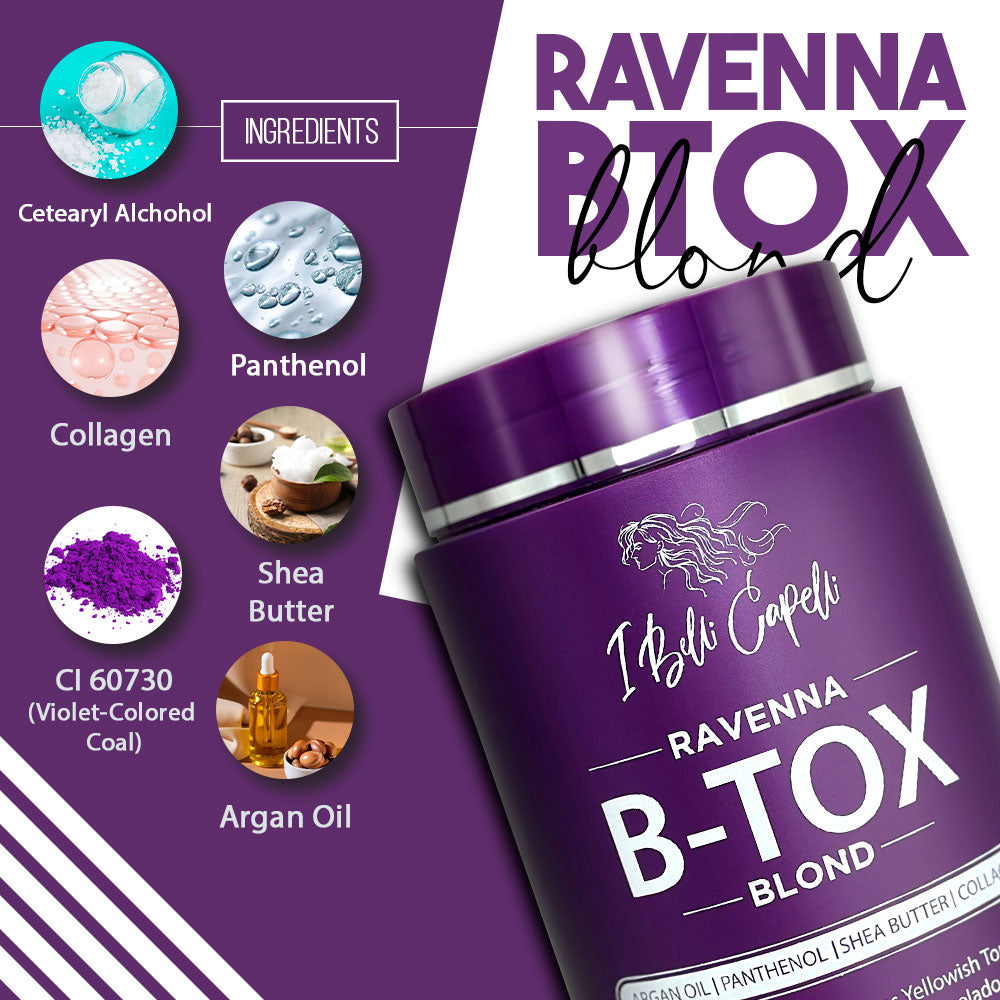 B-tox Capilar Reparadora Anti-Frizz para Cabelos Loiros 1kg I Belli Capelli Ravenna