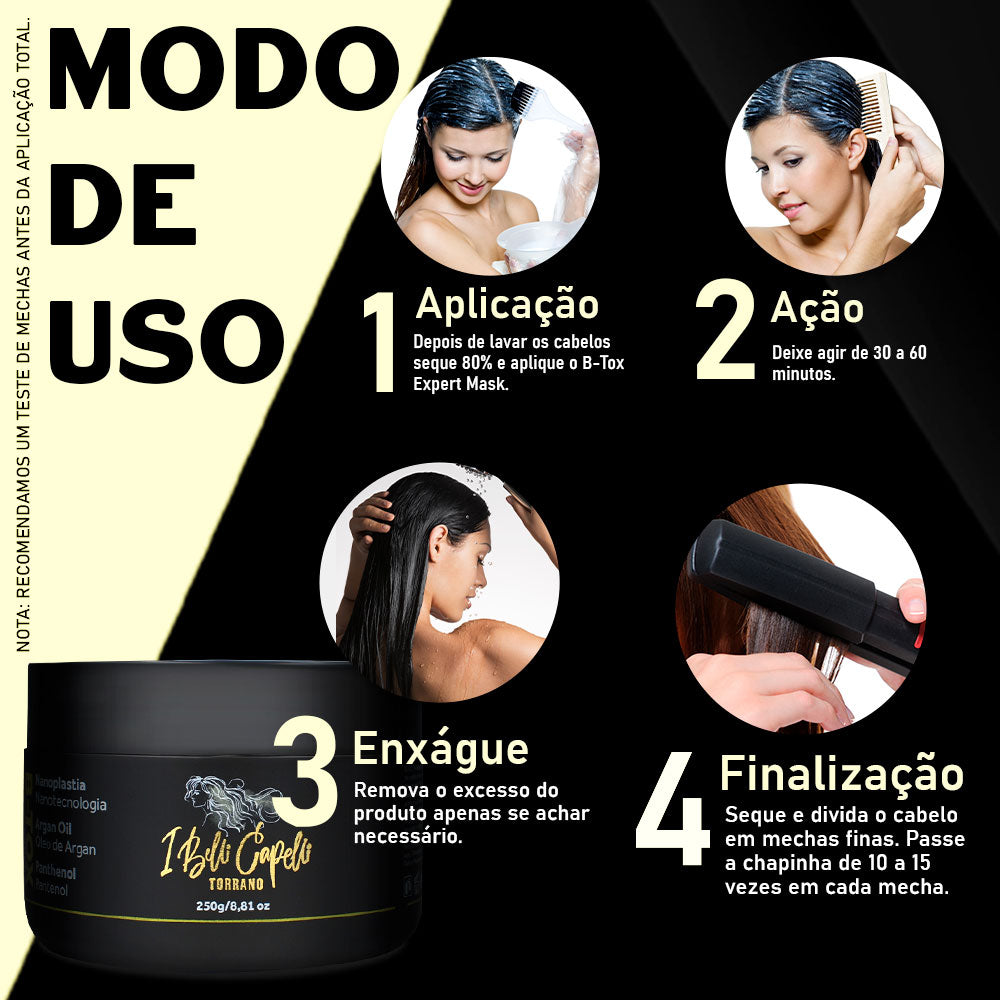 Torrano B-Tox Expert Nanoplastia 250g – Alisamento com Argan e Pantenol | I Belli Capelli