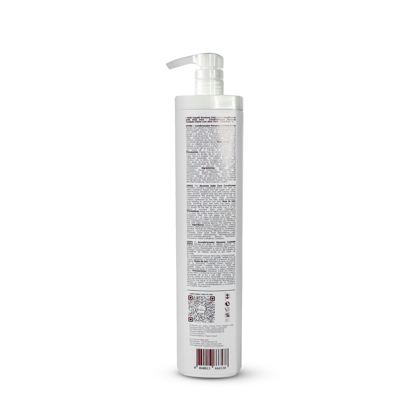 Condicionador Aloe Vera Cuidado Diário - Hidratação e Maciez 1L I Belli Capelli Ravenna