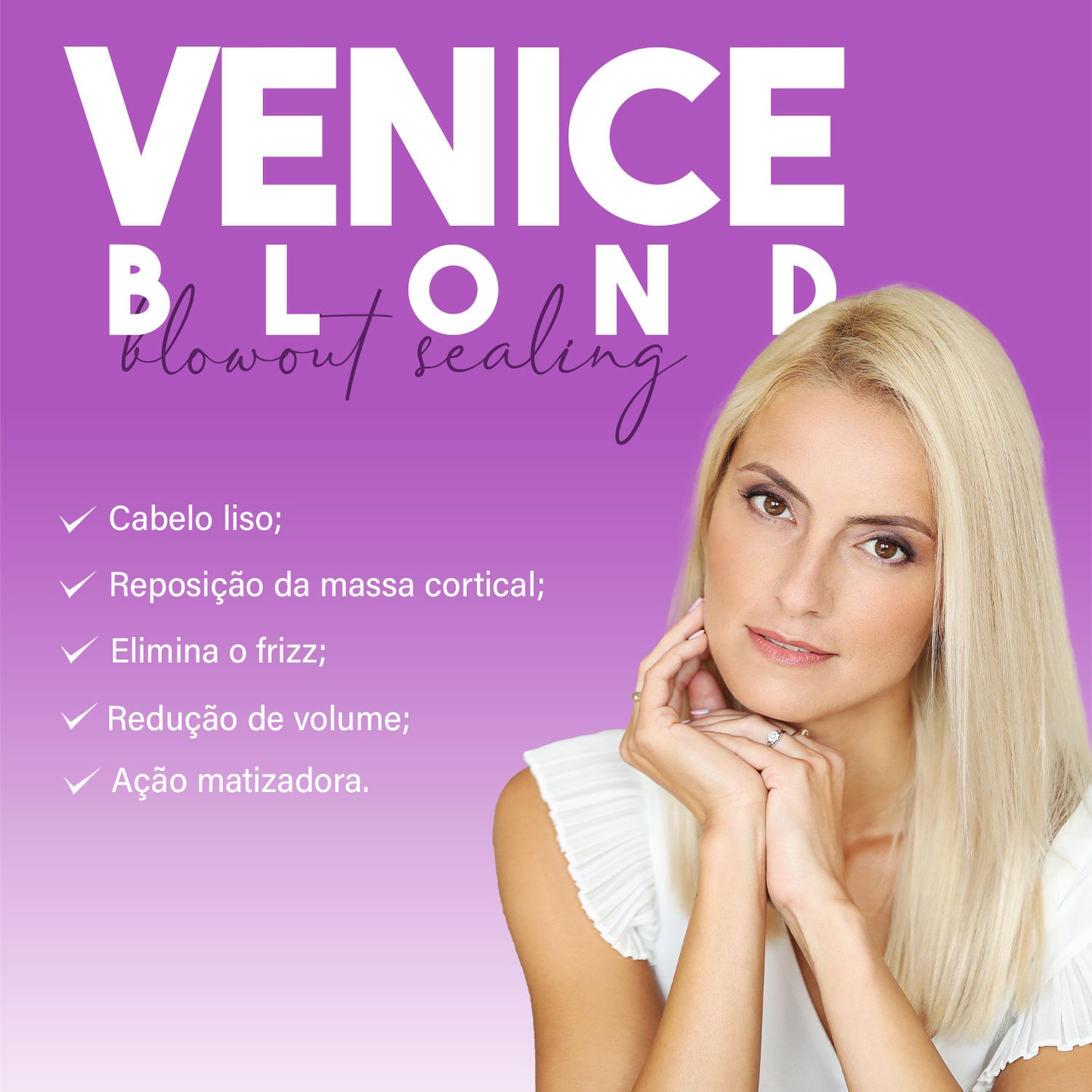 Alisamento de Queratina para Cabelos Loiros - Venice I Belli Capelli 500ml