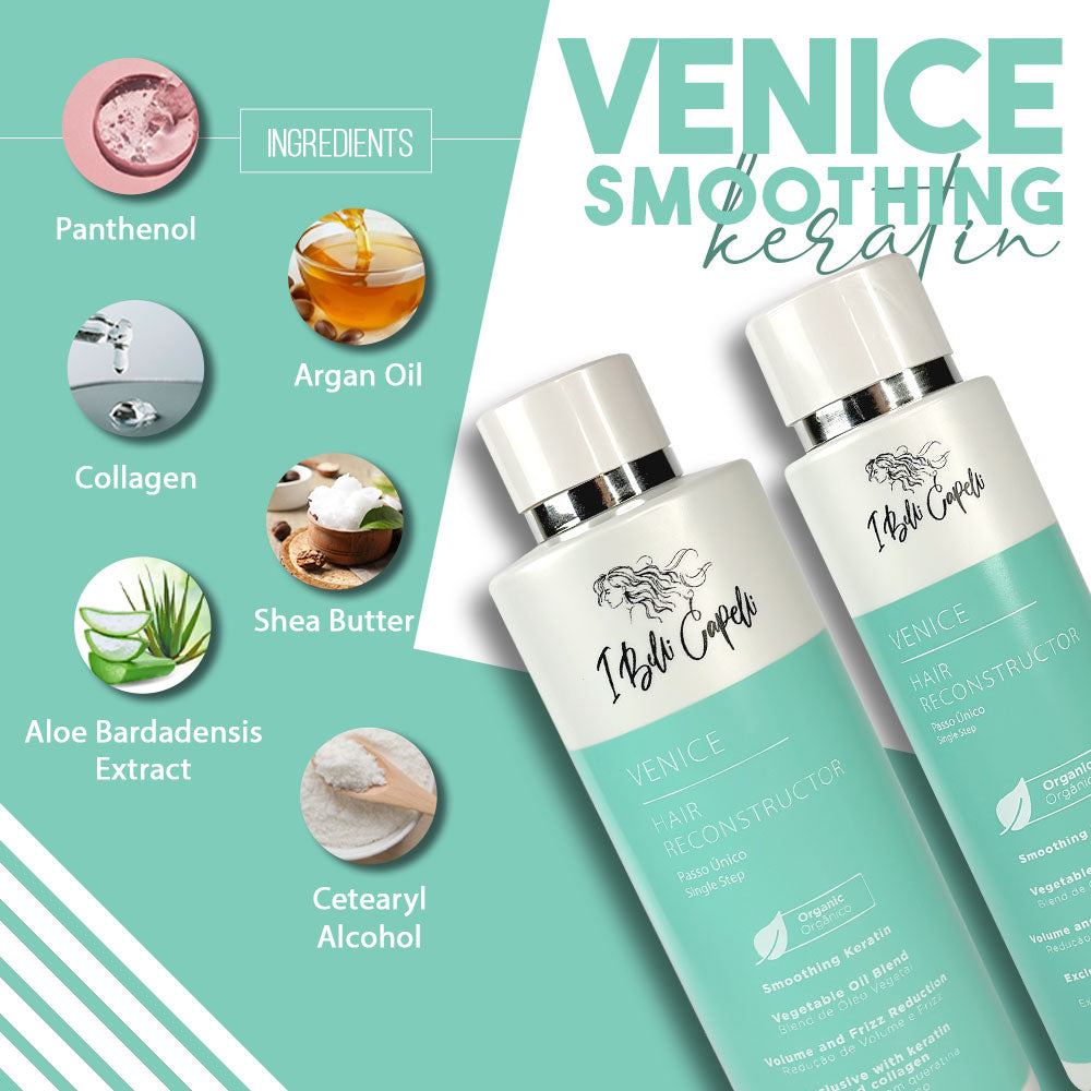 Reconstrutor Capilar com Queratina Orgânica - Venice I Belli Capelli 1L
