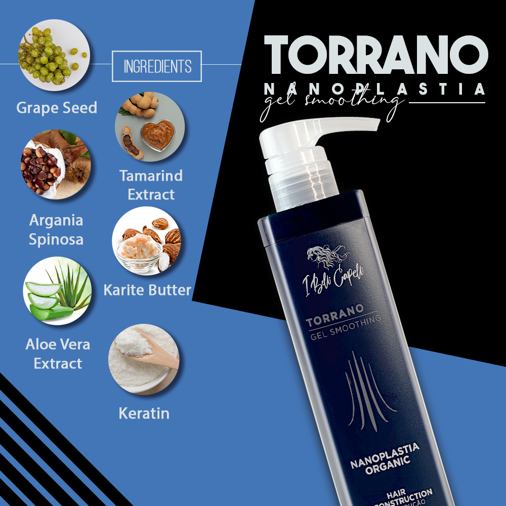 Gel Alisante Nanoplastia Profissional Torrano I Belli Capelli 500ml