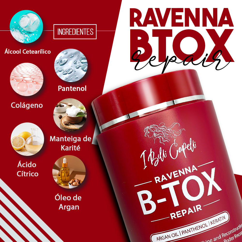 Kit B-tox capilar Repair Anti-Frizz Profundo I Belli Capelli Ravenna 2x1Kg