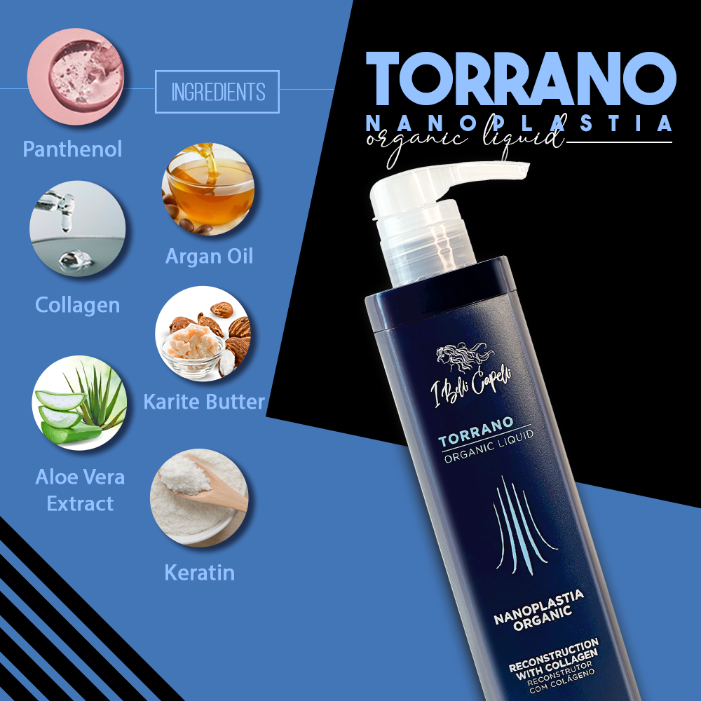 Reconstrutor Orgânico com Efeito Liso Natural - Torrano I Belli Capelli 500ml