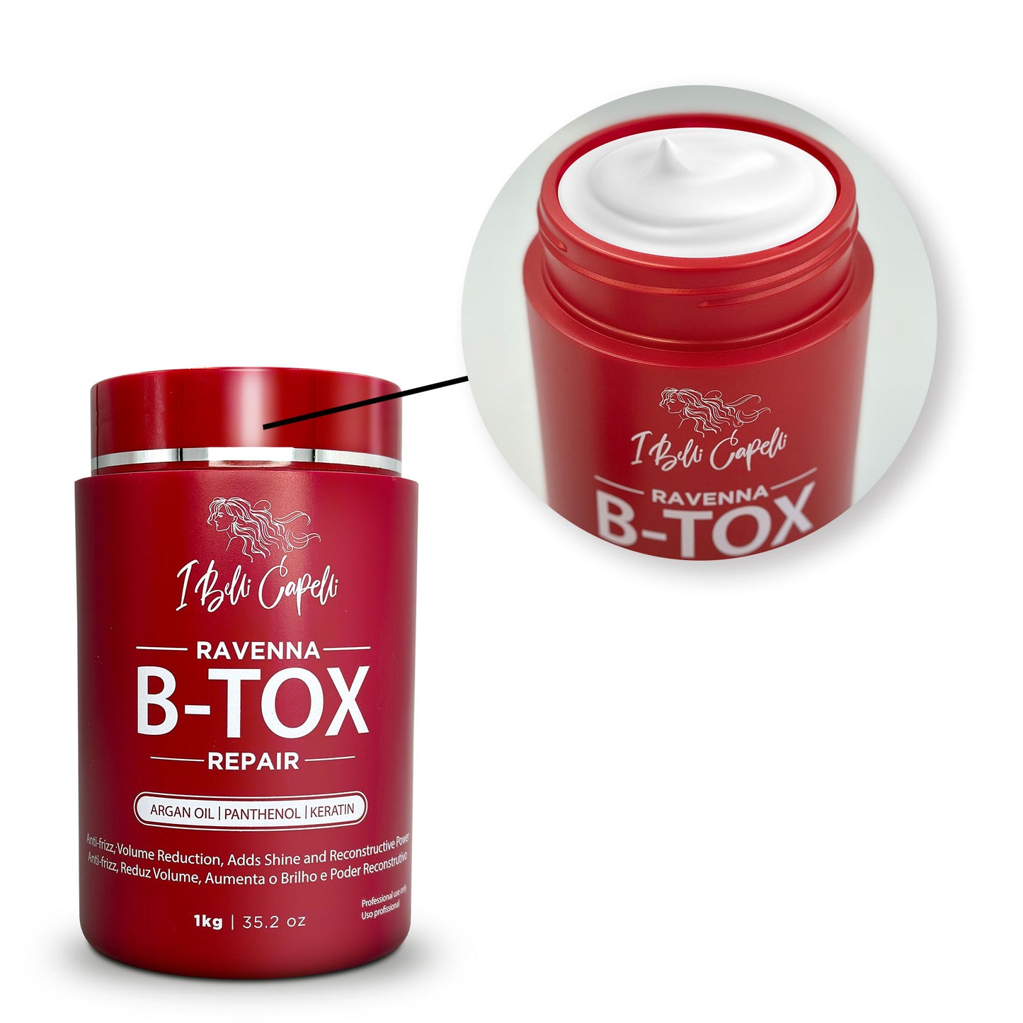 B-tox Capilar Repair Rejuvenescimento Anti-frizz 1kg I Belli Capelli Ravenna