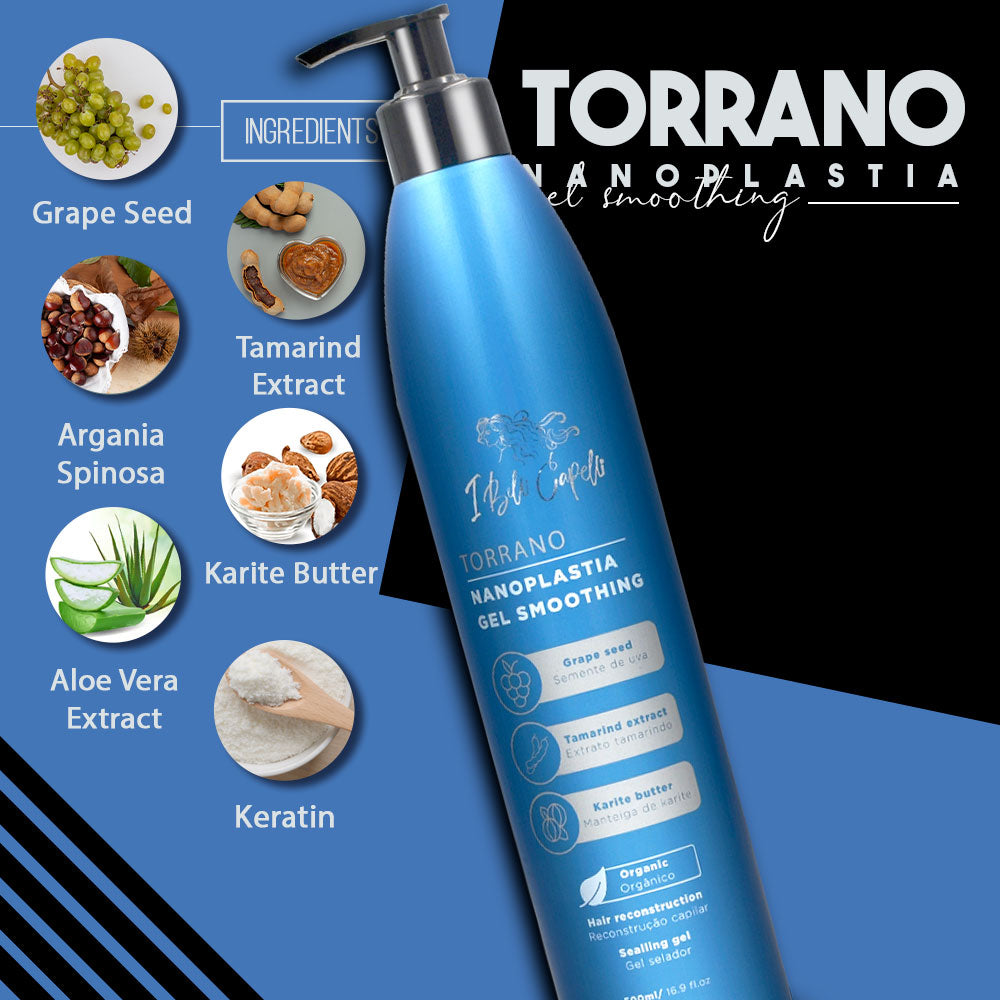 Gel Alisante Nanoplastia Profissional Torrano I Belli Capelli 500ml