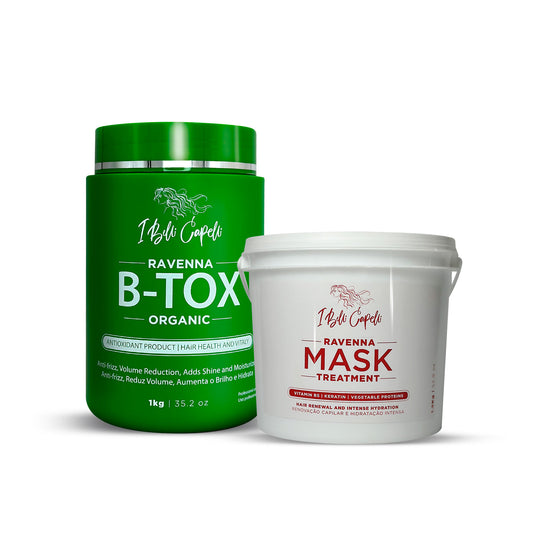Kit I Belli Capelli Ravenna B-tox Organic + Máscara de Tratamento Hidratação Intensa