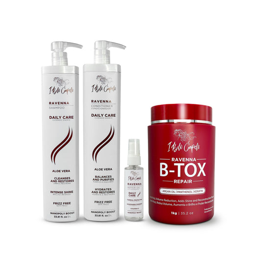 Kit Cuidado Diário Aloe Vera + B-tox Repair: Efeito Liso, Brilho e Maciez I Belli Capelli