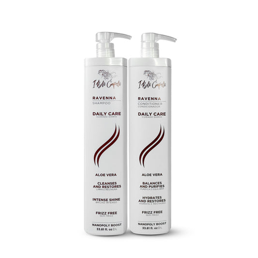 Kit Cuidado Diário Aloe Vera - Shampoo + Condicionador Nutritivo I Belli Capelli Ravenna 2x1L