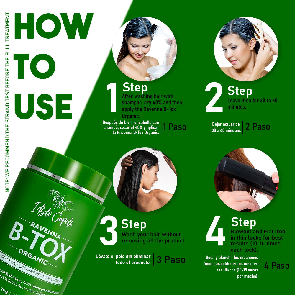 B-tox Capilar Orgânico Anti-frizz 1kg I Belli Capelli Ravenna