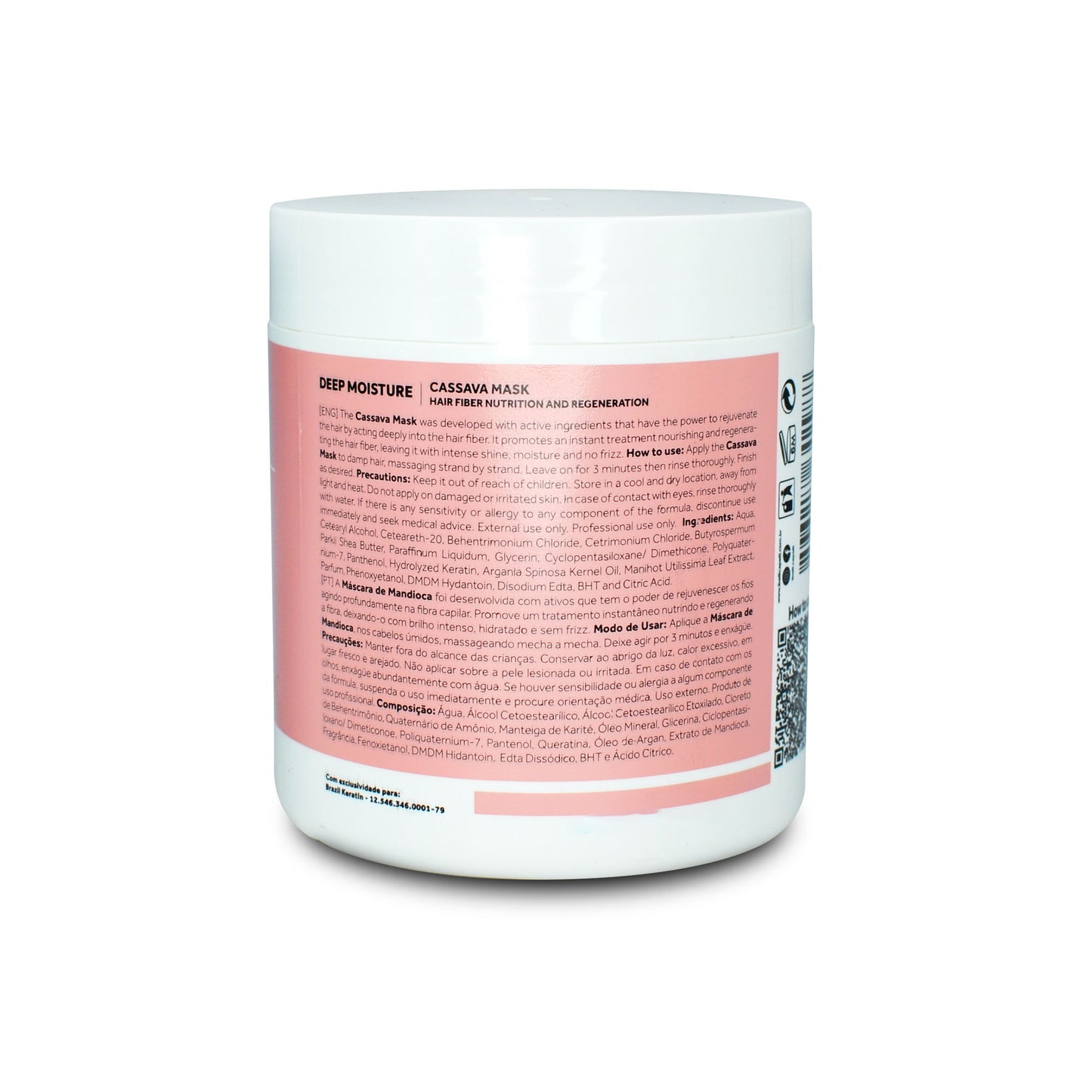 I Belli Capelli Venice Cassava Extract Máscara com Pantenol, Queratina e Óleo de Argan 500g