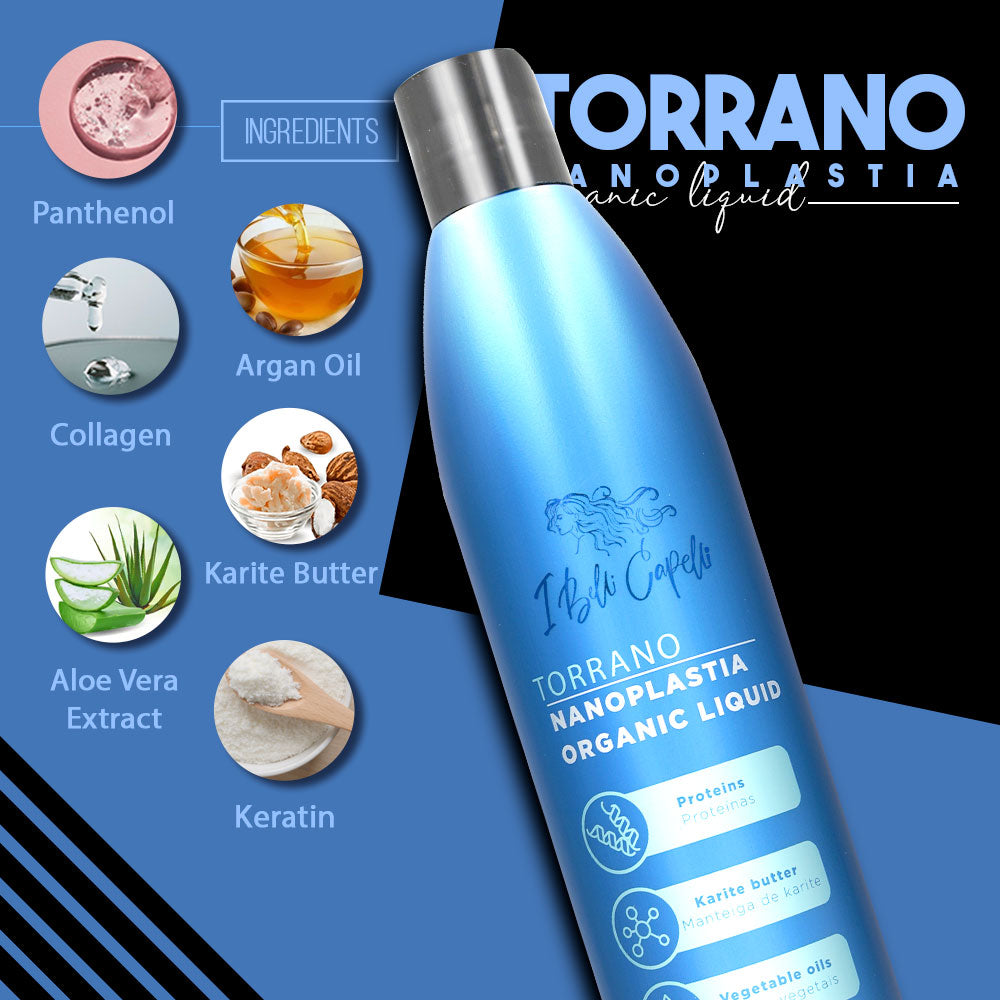Reconstrutor Orgânico com Efeito Liso Natural - Torrano I Belli Capelli 500ml