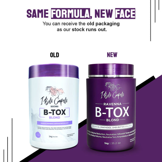 B-tox Capilar Reparadora Anti-Frizz para Cabelos Loiros 1kg I Belli Capelli Ravenna