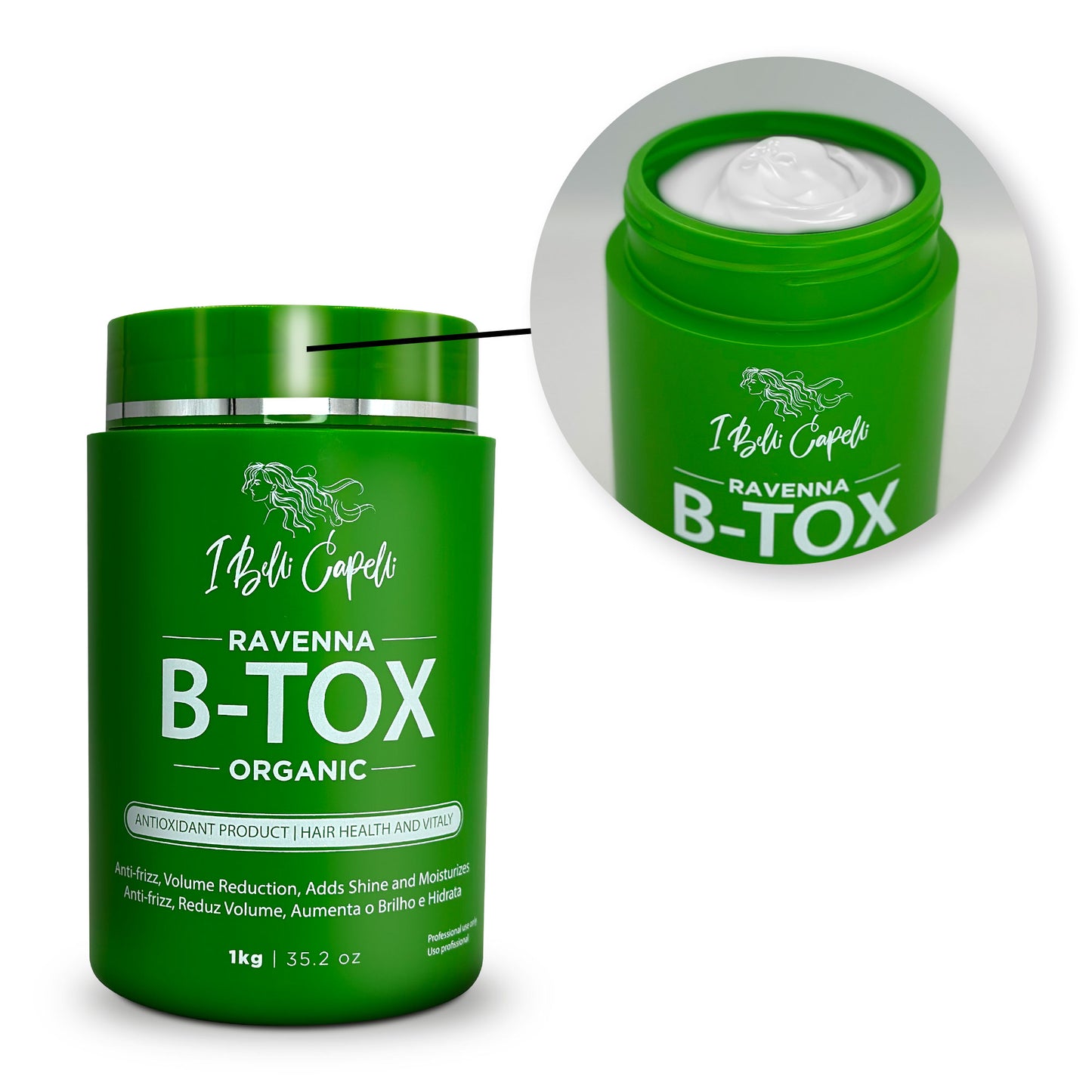 B-tox Capilar Orgânico Anti-frizz 1kg I Belli Capelli Ravenna