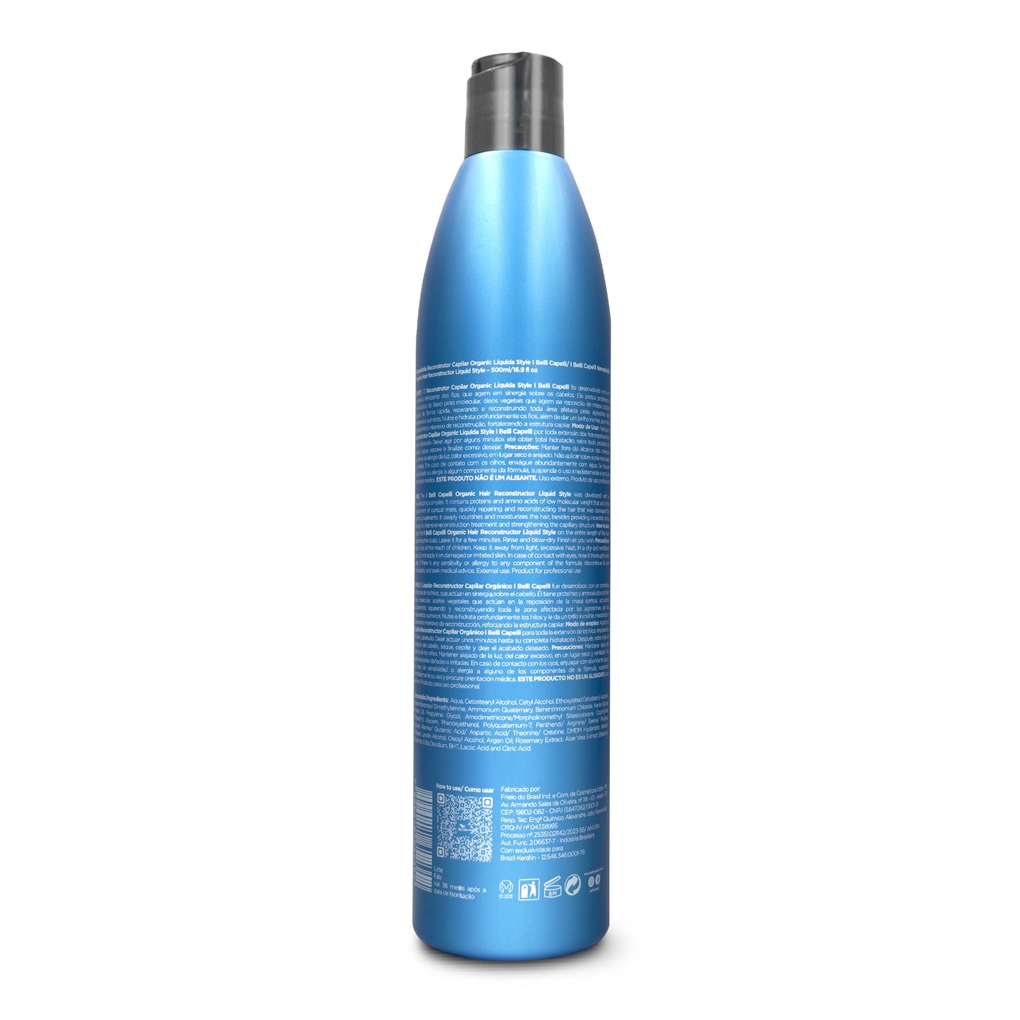 Reconstrutor Orgânico com Efeito Liso Natural - Torrano I Belli Capelli 500ml