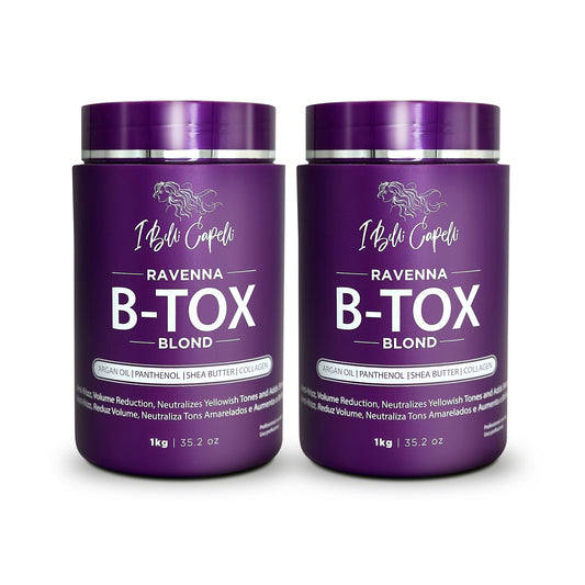Kit B-tox Capilar Blond Anti-Frizz para Cabelos Loiros I Belli Capelli Ravenna 2x1Kg