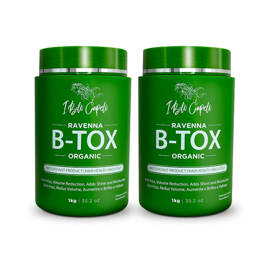 Kit B-tox Capilar Orgânico Anti-Frizz sem formol I Belli Capelli Ravenna 2x1Kg