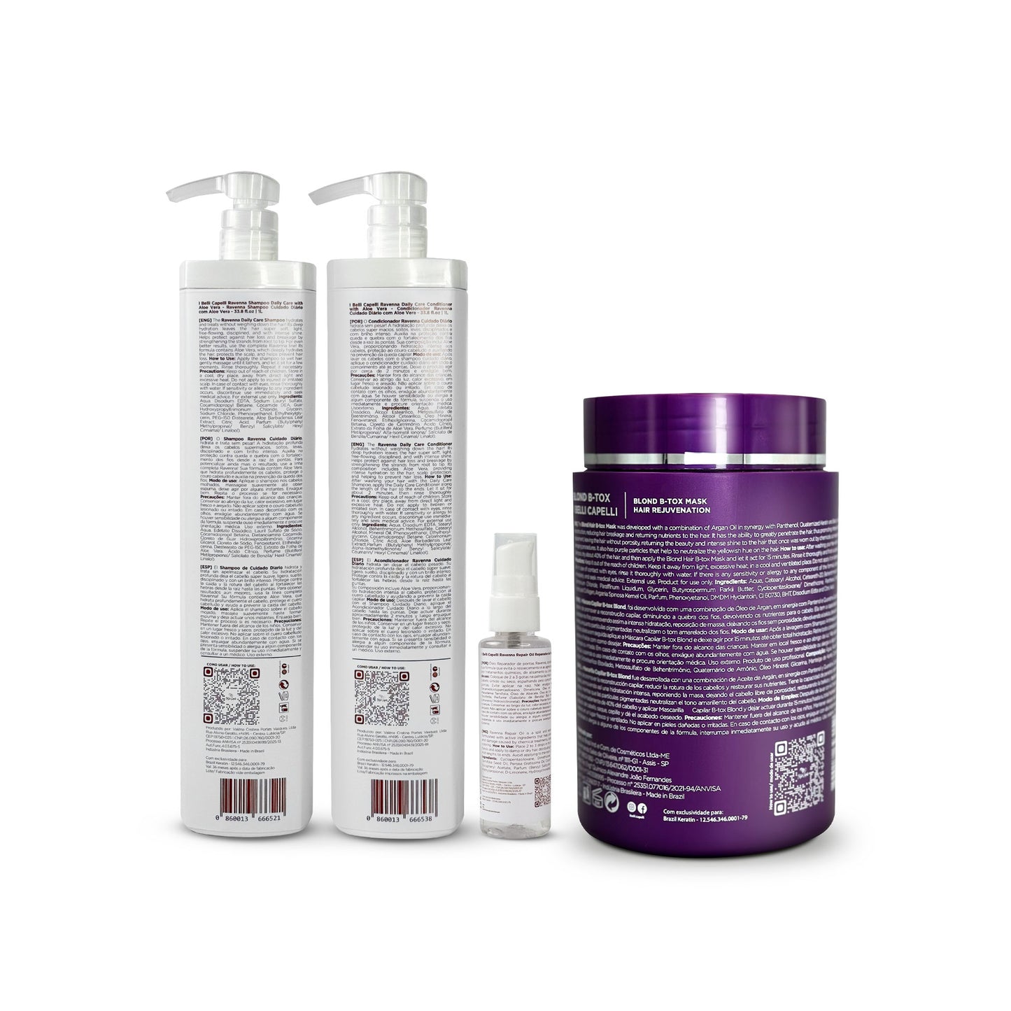 Kit Cuidado Diário Aloe Vera + B-tox Blond: Calos Loiros Lisos e Hidratados I Belli Capelli