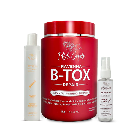 Kit I Belli Capelli B-tox Repair + Óleo Repair + Shampoo Deep Cleansing  Anti-Resíduo