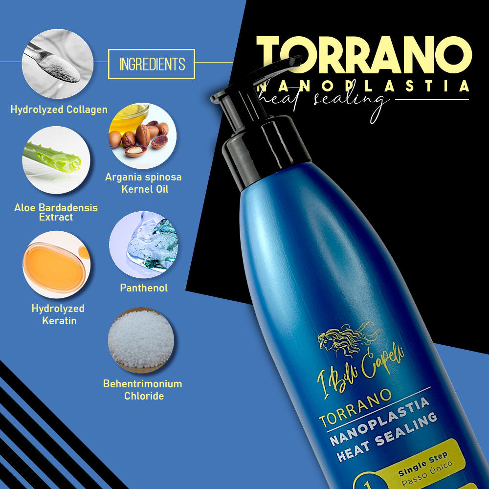 Máscara Selante Térmica Orgânica - Nanoplastia Torrano I Belli Capelli 500ml