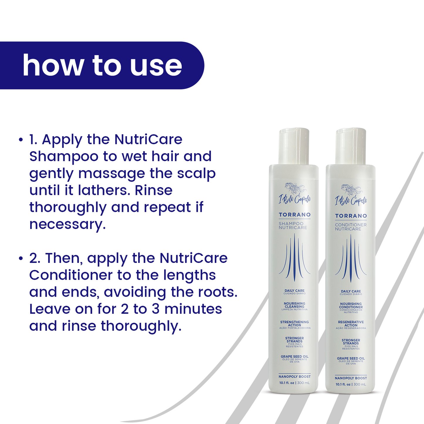 Kit Torrano NutriCare – Shampoo, Condicionador e Óleo Capilar