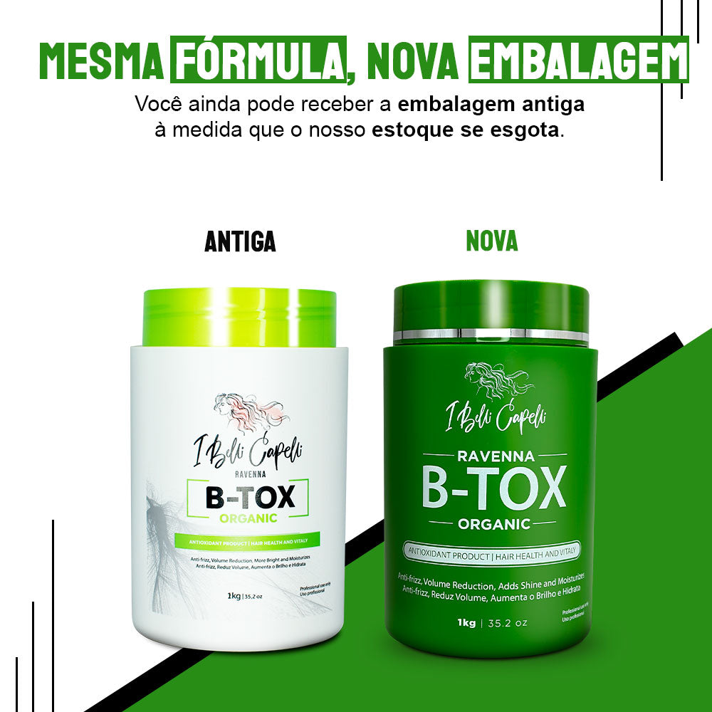 B-tox Capilar Orgânico Anti-frizz 1kg I Belli Capelli Ravenna