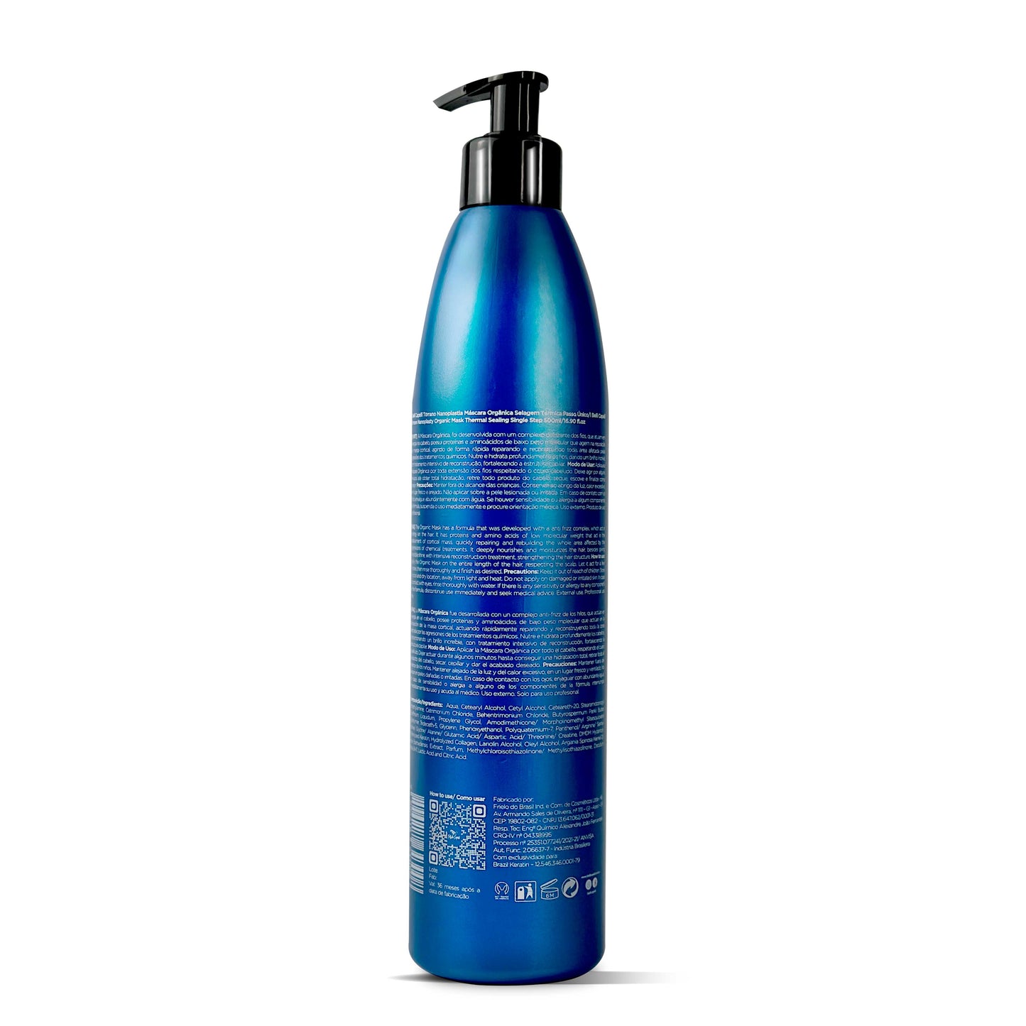 Máscara Selante Térmica Orgânica - Nanoplastia Torrano I Belli Capelli 500ml