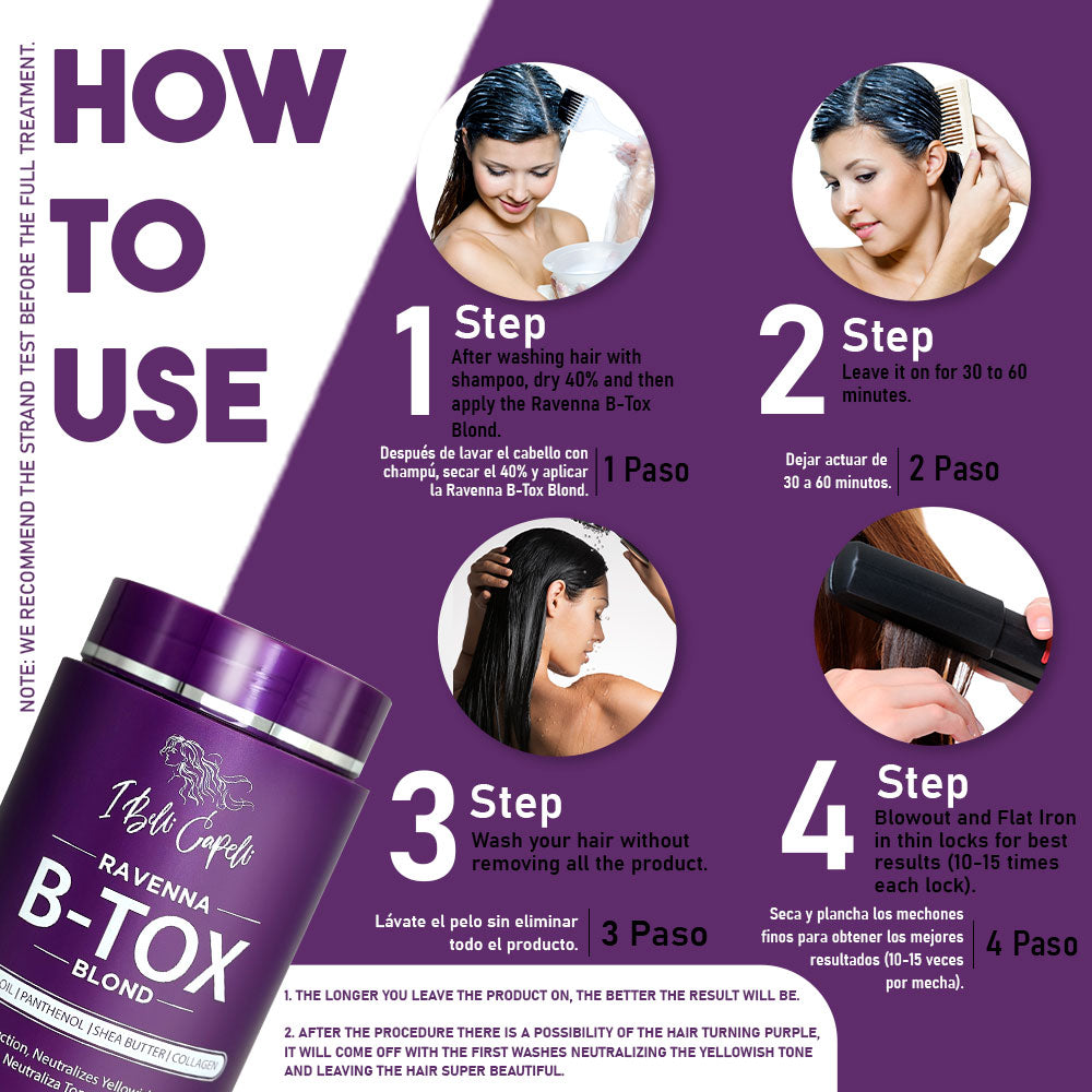 B-tox Capilar Reparadora Anti-Frizz para Cabelos Loiros 1kg I Belli Capelli Ravenna