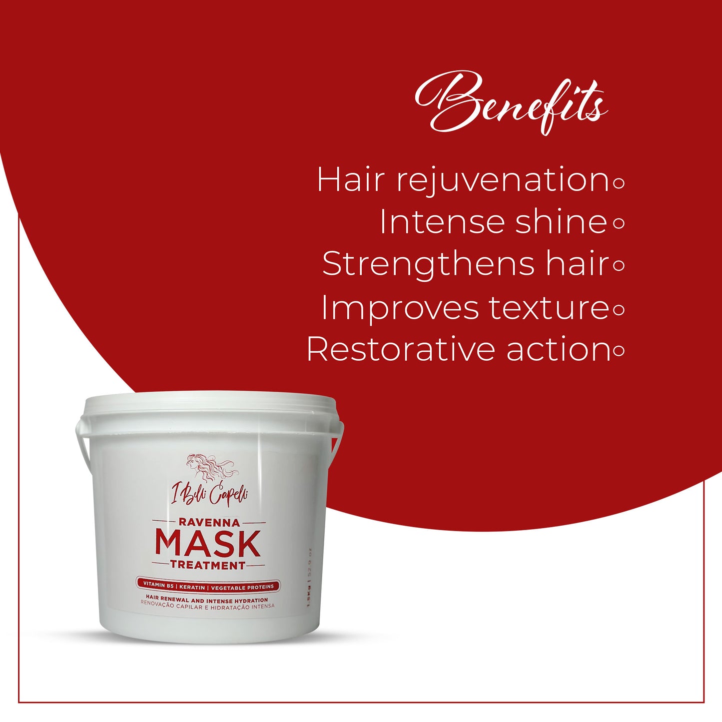 Máscara Hidratante Profissional para Salão 1.5Kg I Belli Capelli