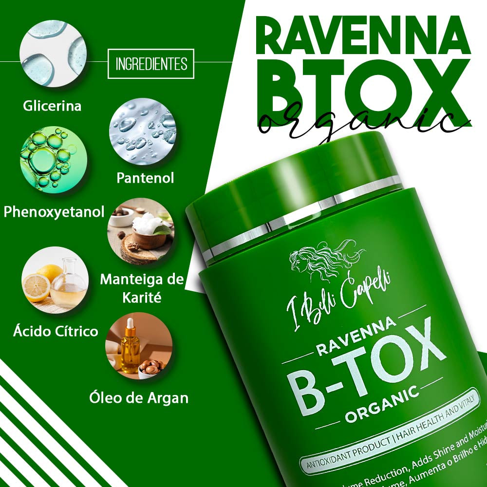 B-tox Capilar Orgânico Anti-frizz 1kg I Belli Capelli Ravenna