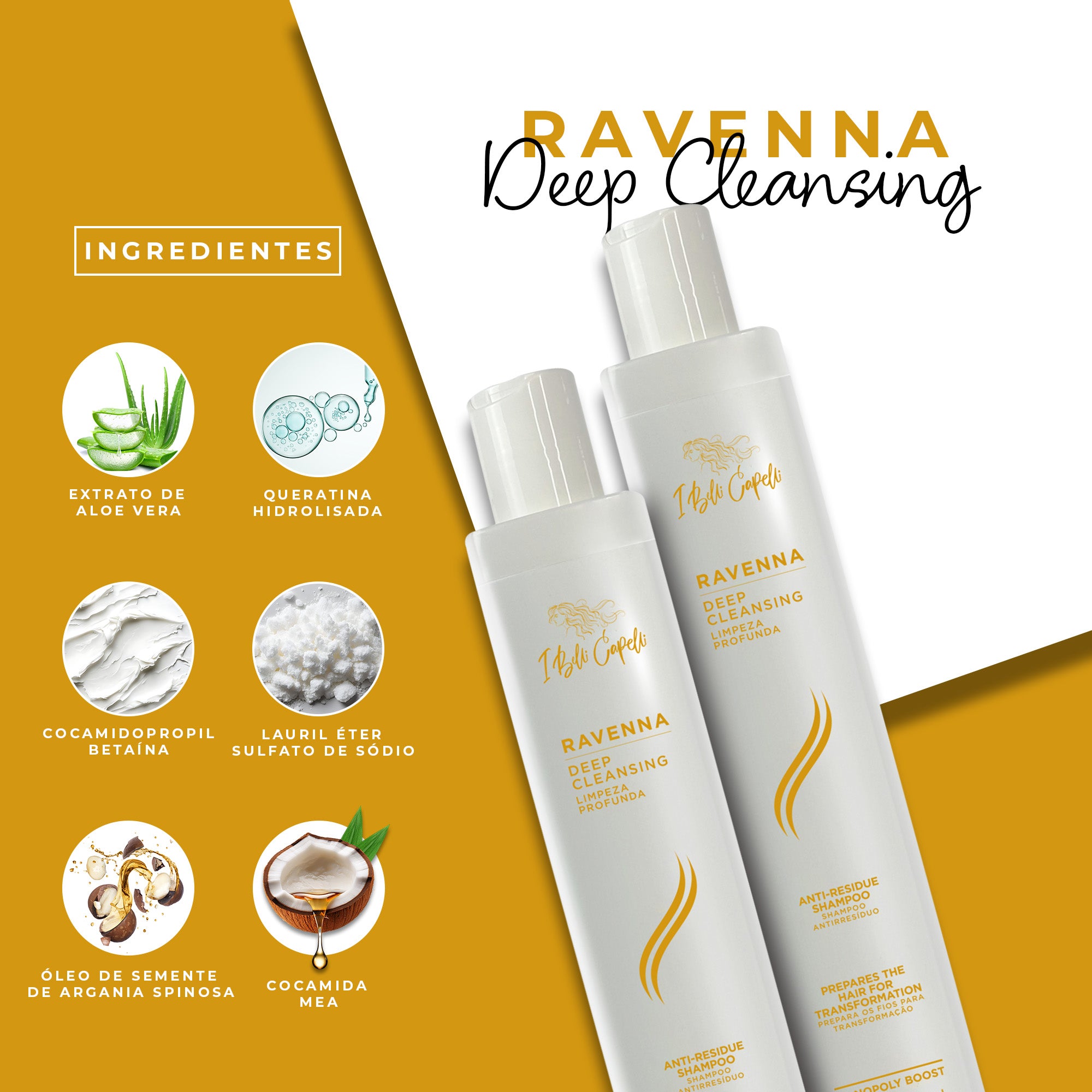 Kit B-tox Repair + Shampoo Antirresíduo limpeza profunda I Belli