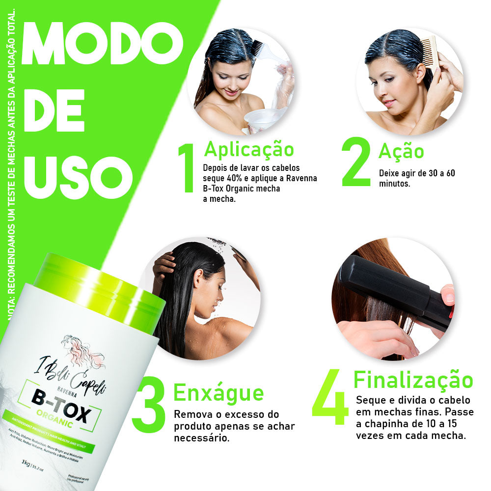 Kit Trio B-tox Capilar Repair + B-tox Blond + B-tox Orgânico I Belli Capelli - Ravenna 3Kg
