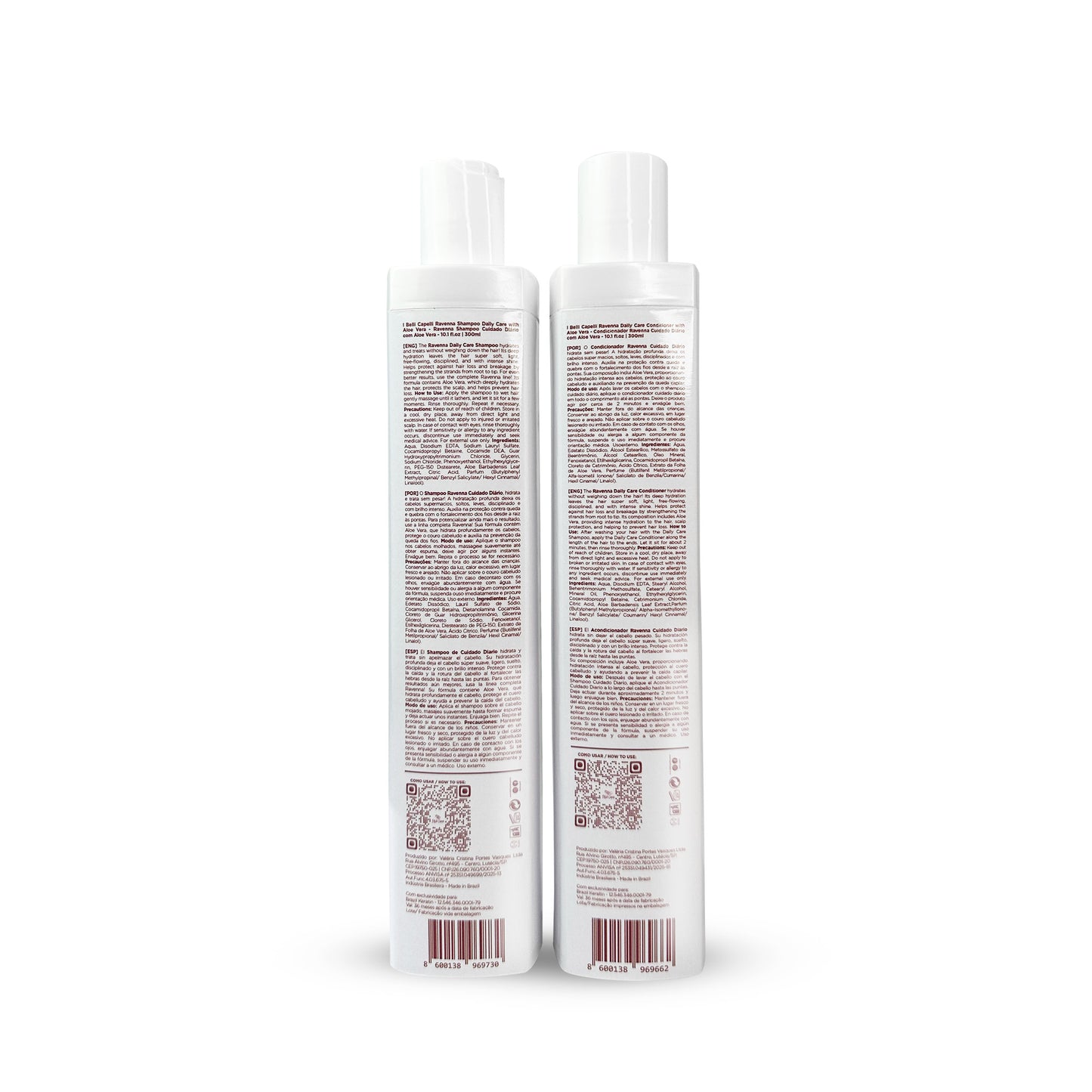 Kit I Belli Capelli Ravenna Daily Care Shampoo e Condicionador Aloe Vera 2x300ml